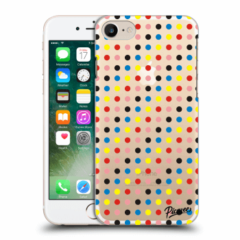 Picasee Apple iPhone 7 Hülle - Transparentes Silikon - Colorful dots