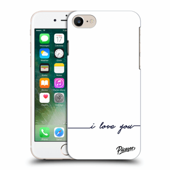 Picasee Apple iPhone 7 Hülle - Transparentes Silikon - I love you