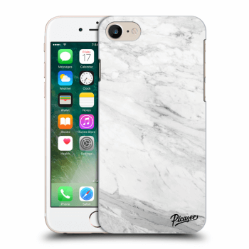 Picasee Apple iPhone 7 Hülle - Transparentes Silikon - White marble