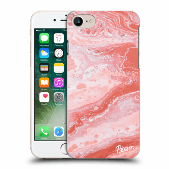 Picasee Apple iPhone 7 Hülle - Transparentes Silikon - Red liquid