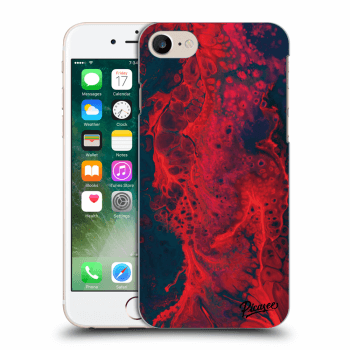 Picasee Apple iPhone 7 Hülle - Transparenter Kunststoff - Organic red