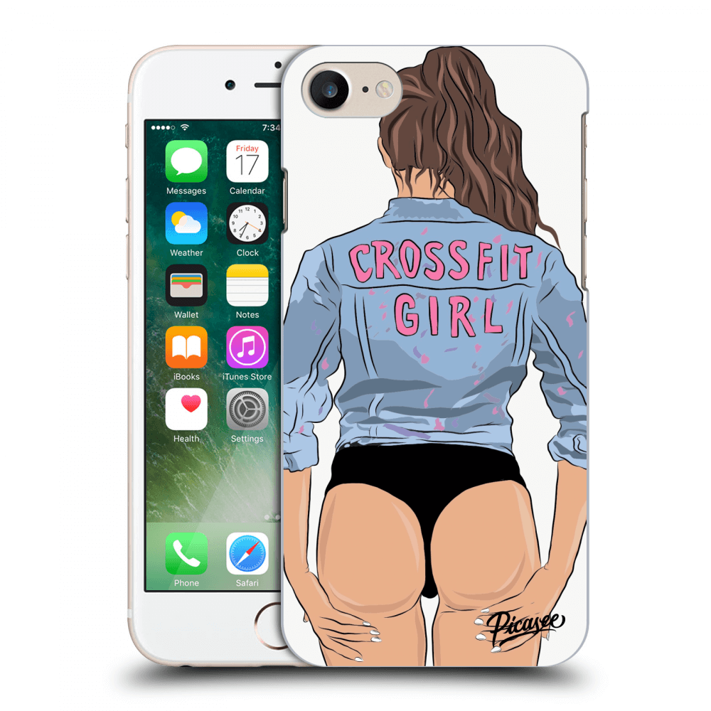 Picasee Apple iPhone 7 Hülle - Transparenter Kunststoff - Crossfit girl - nickynellow