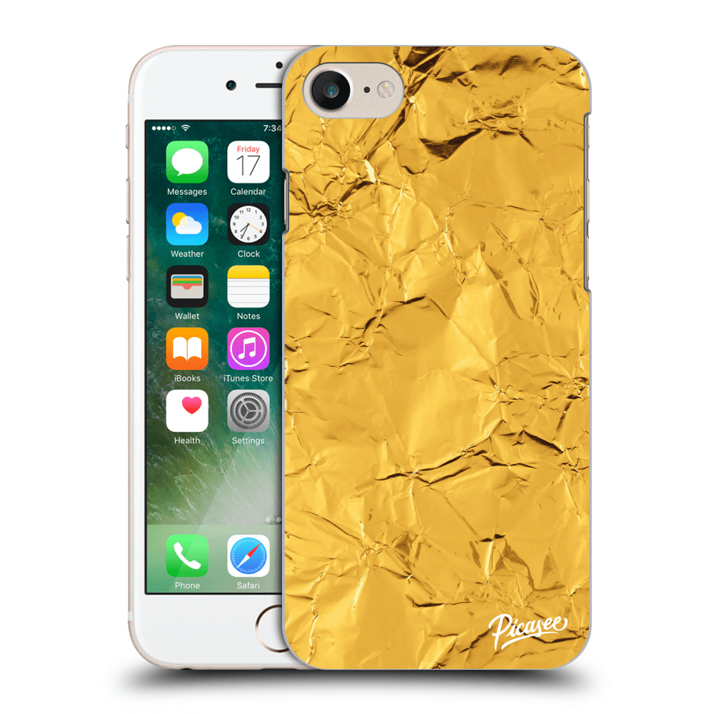 Picasee Apple iPhone 7 Hülle - Transparentes Silikon - Gold
