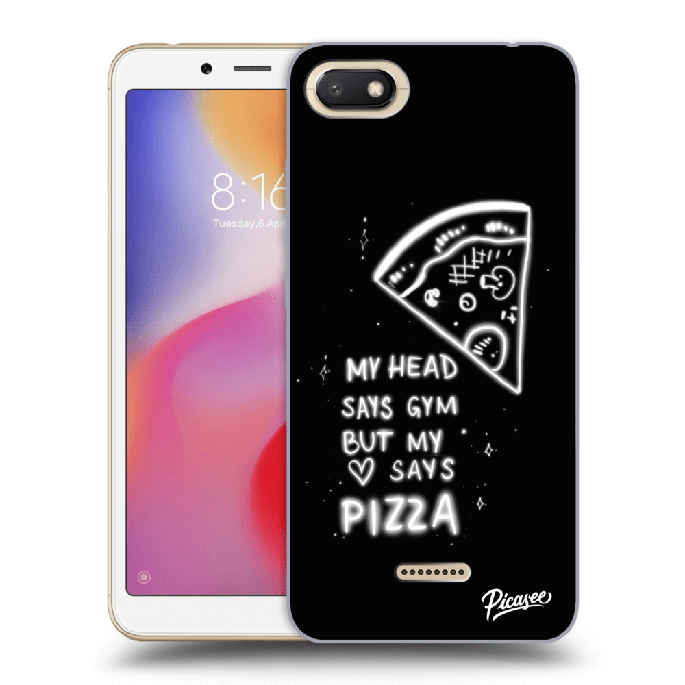 Picasee Xiaomi Redmi 6A Hülle - Schwarzes Silikon - Pizza