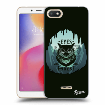 Picasee Xiaomi Redmi 6A Hülle - Schwarzes Silikon - Forest owl