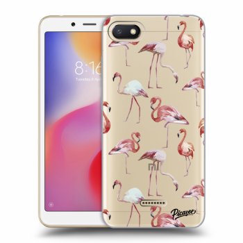 Picasee Xiaomi Redmi 6A Hülle - Transparentes Silikon - Flamingos
