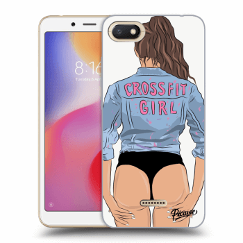 Picasee Xiaomi Redmi 6A Hülle - Transparentes Silikon - Crossfit girl - nickynellow