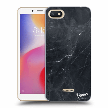Picasee Xiaomi Redmi 6A Hülle - Transparentes Silikon - Black marble
