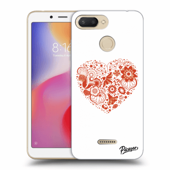Picasee Xiaomi Redmi 6 Hülle - Transparentes Silikon - Big heart