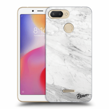 Picasee Xiaomi Redmi 6 Hülle - Transparentes Silikon - White marble
