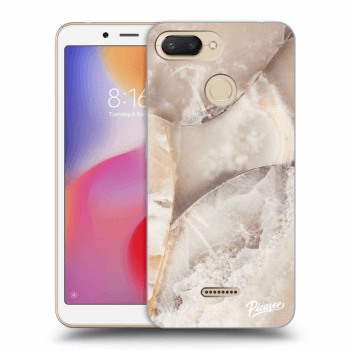 Picasee Xiaomi Redmi 6 Hülle - Transparentes Silikon - Cream marble