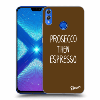 Picasee Honor 8X Hülle - Schwarzes Silikon - Prosecco then espresso