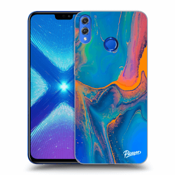 Picasee Honor 8X Hülle - Transparentes Silikon - Rainbow