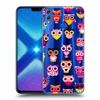 Picasee Honor 8X Hülle - Transparentes Silikon - Owls