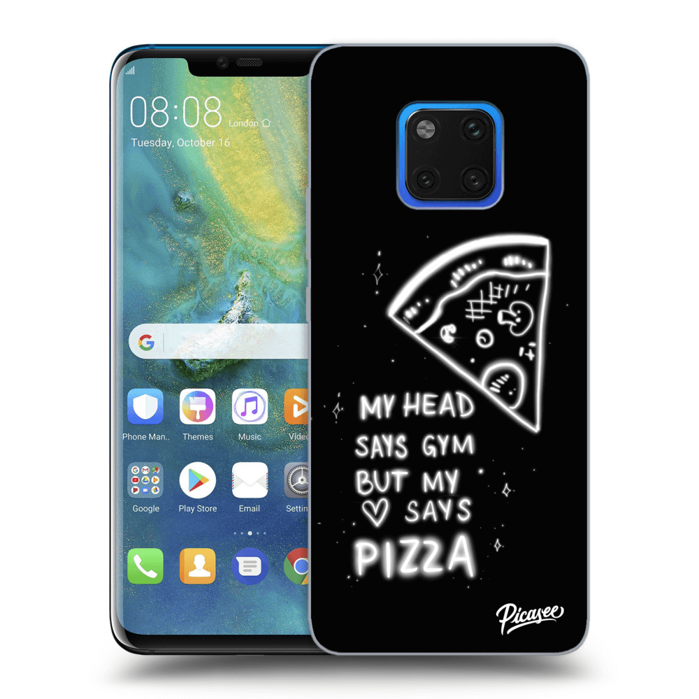 Picasee Huawei Mate 20 Pro Hülle - Schwarzes Silikon - Pizza