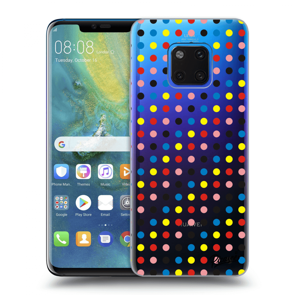 Picasee Huawei Mate 20 Pro Hülle - Transparentes Silikon - Colorful dots