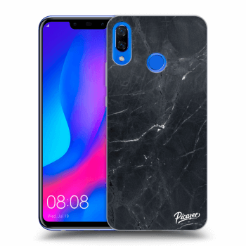 Picasee Huawei Nova 3 Hülle - Transparentes Silikon - Black marble