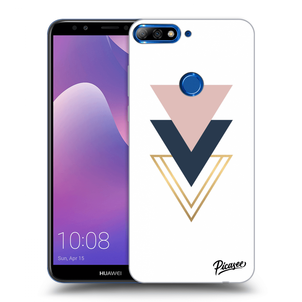 Picasee Huawei Y7 Prime (2018) Hülle - Transparentes Silikon - Triangles