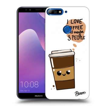Picasee Huawei Y7 Prime (2018) Hülle - Transparentes Silikon - Cute coffee