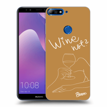 Picasee Huawei Y7 Prime (2018) Hülle - Transparentes Silikon - Wine not