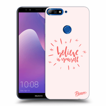 Picasee Huawei Y7 Prime (2018) Hülle - Transparentes Silikon - Believe in yourself