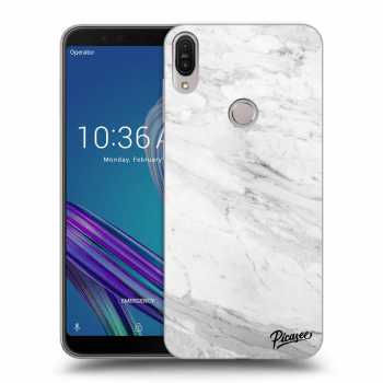 Picasee Asus ZenFone Max Pro (M1) ZB602KL Hülle - Transparentes Silikon - White marble
