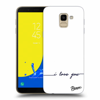 Picasee Samsung Galaxy J6 J600F Hülle - Transparentes Silikon - I love you