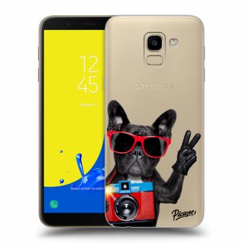 Picasee Samsung Galaxy J6 J600F Hülle - Transparentes Silikon - French Bulldog