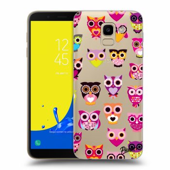 Picasee Samsung Galaxy J6 J600F Hülle - Transparentes Silikon - Owls