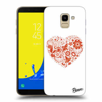 Picasee Samsung Galaxy J6 J600F Hülle - Transparentes Silikon - Big heart
