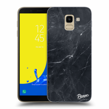 Picasee Samsung Galaxy J6 J600F Hülle - Transparentes Silikon - Black marble