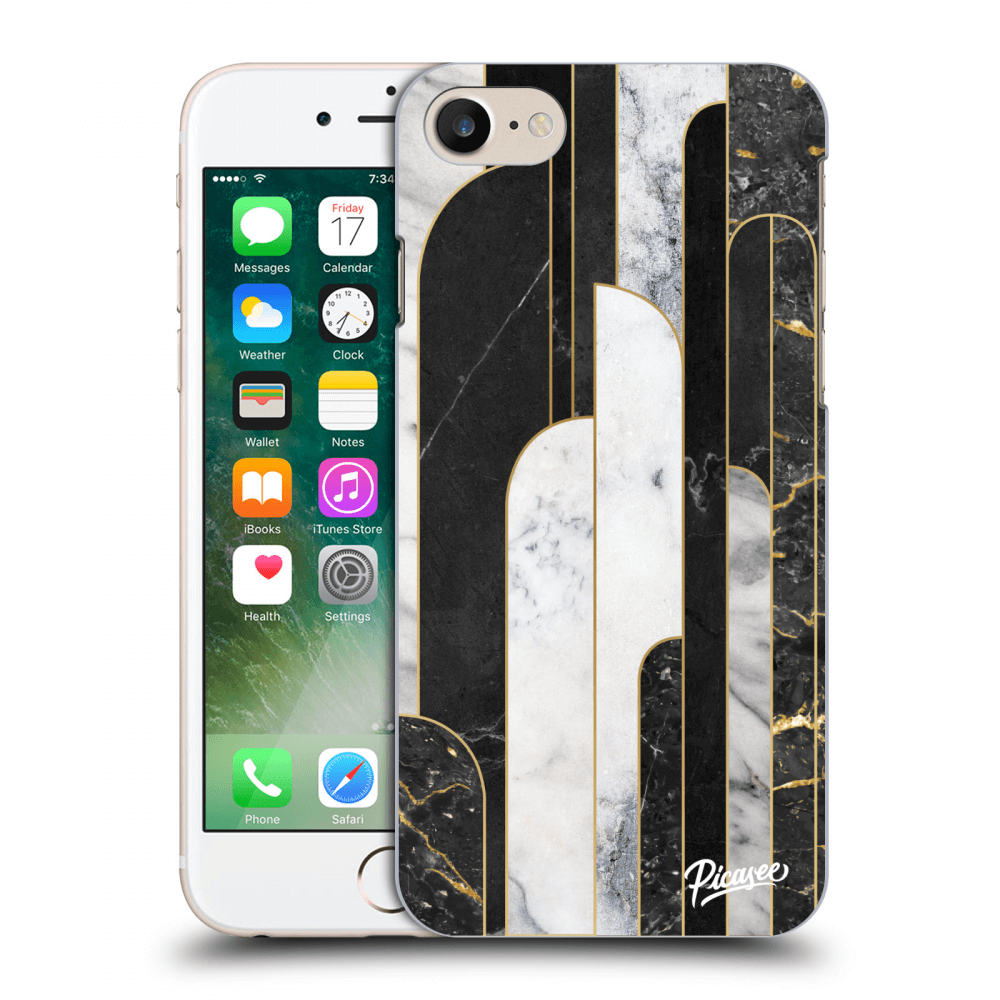 Picasee ULTIMATE CASE für Apple iPhone 8 - Black & White tile