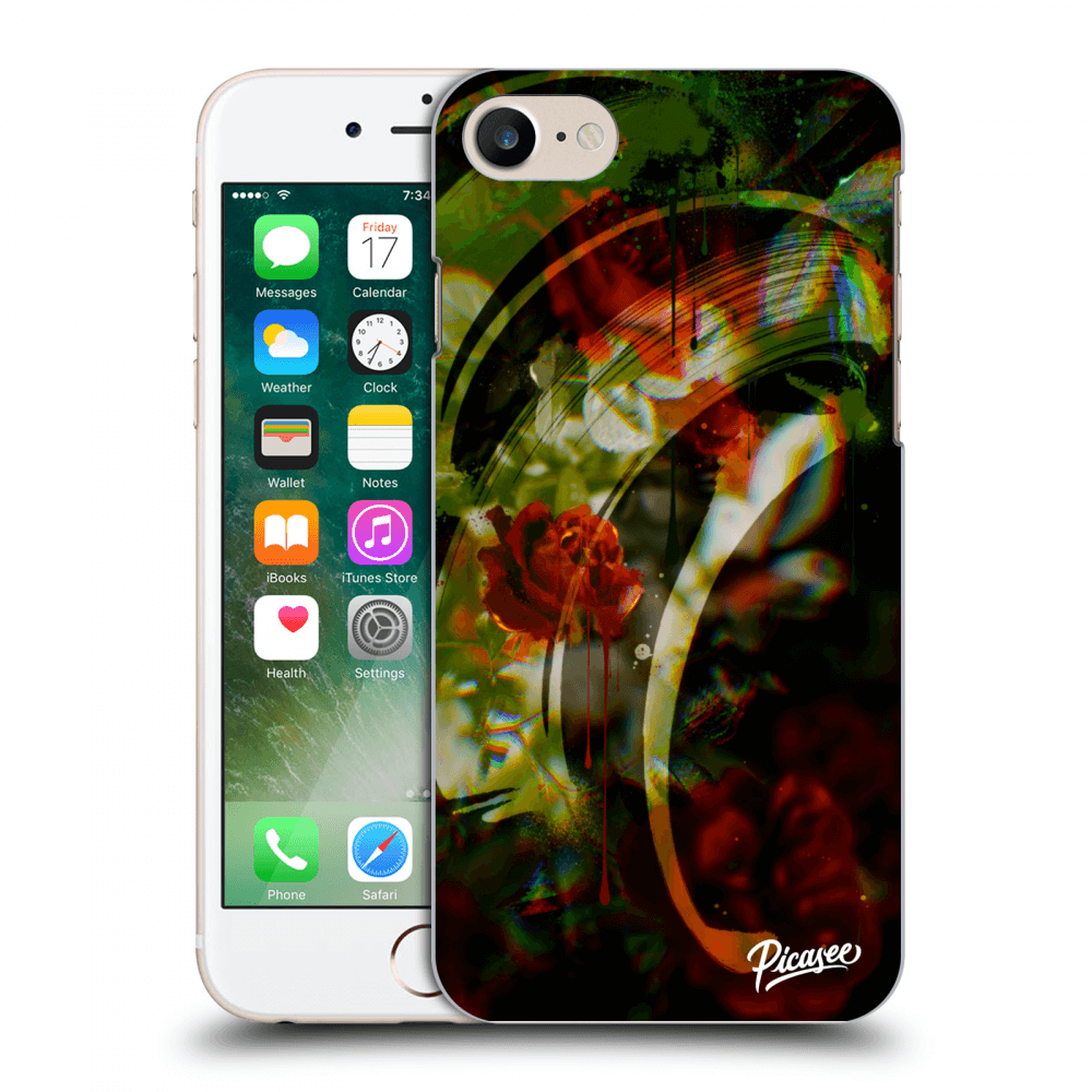 Picasee Apple iPhone 8 Hülle - Transparentes Silikon - Roses color