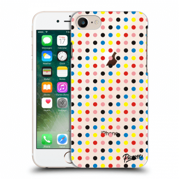Picasee Apple iPhone 8 Hülle - Transparentes Silikon - Colorful dots
