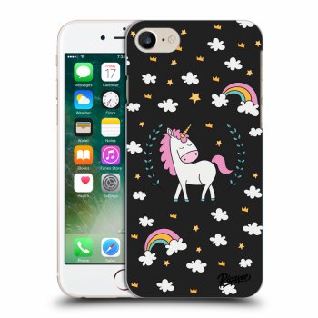 Picasee Apple iPhone 8 Hülle - Schwarzes Silikon - Unicorn star heaven