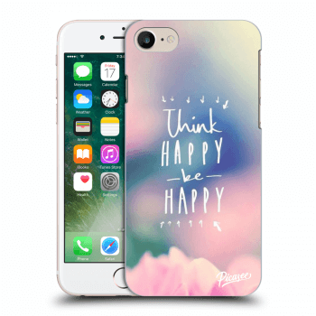 Picasee Apple iPhone 8 Hülle - Transparentes Silikon - Think happy be happy