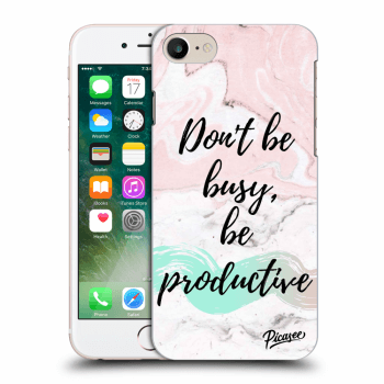 Picasee Apple iPhone 8 Hülle - Schwarzes Silikon - Don't be busy, be productive