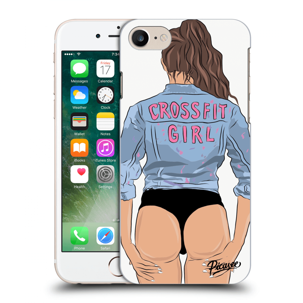 Picasee Apple iPhone 8 Hülle - Schwarzes Silikon - Crossfit girl - nickynellow