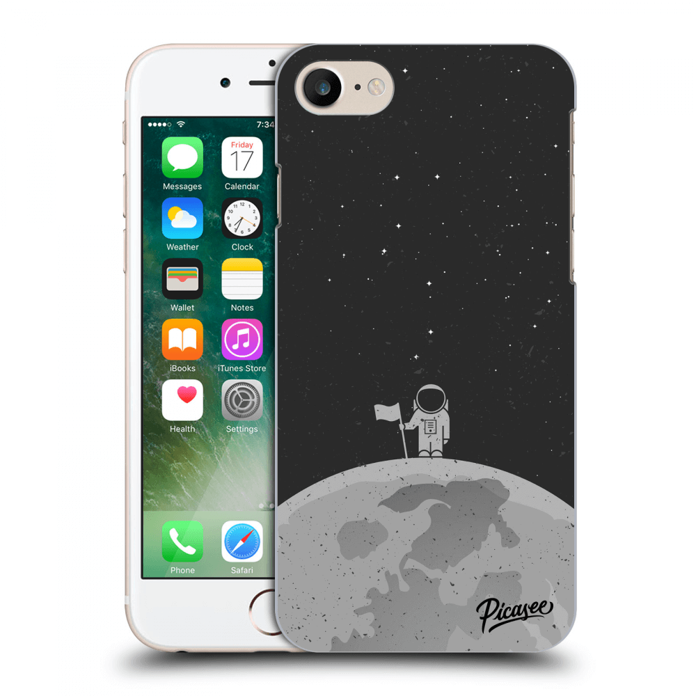 Picasee Apple iPhone 8 Hülle - Transparentes Silikon - Astronaut