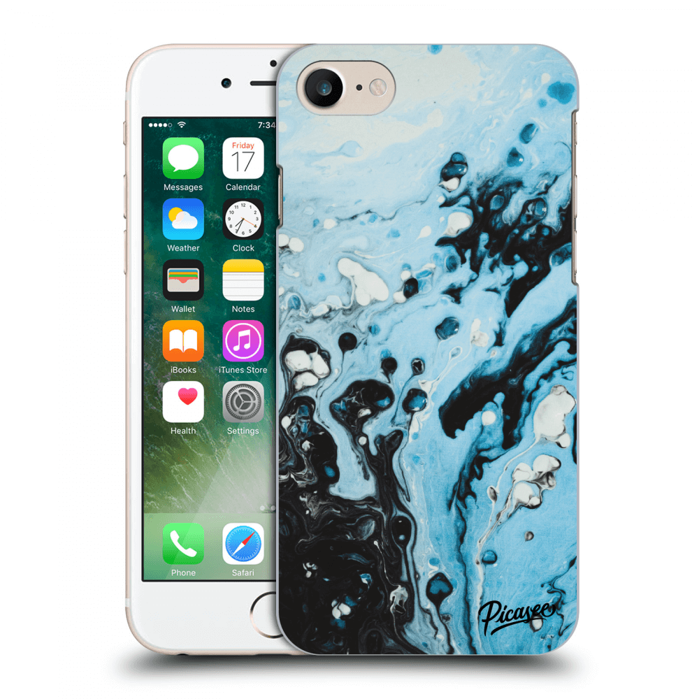 Picasee Apple iPhone 8 Hülle - Transparentes Silikon - Organic blue