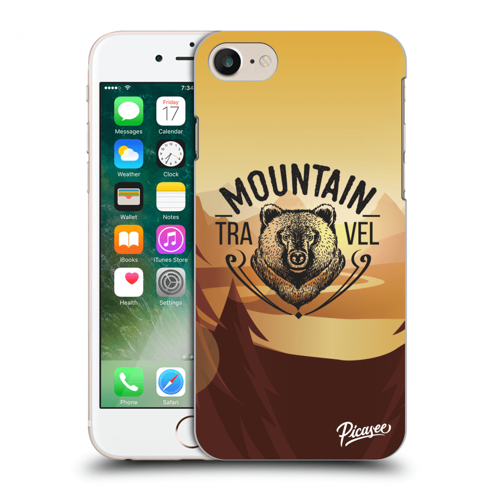 Picasee Apple iPhone 8 Hülle - Transparentes Silikon - Mountain bear