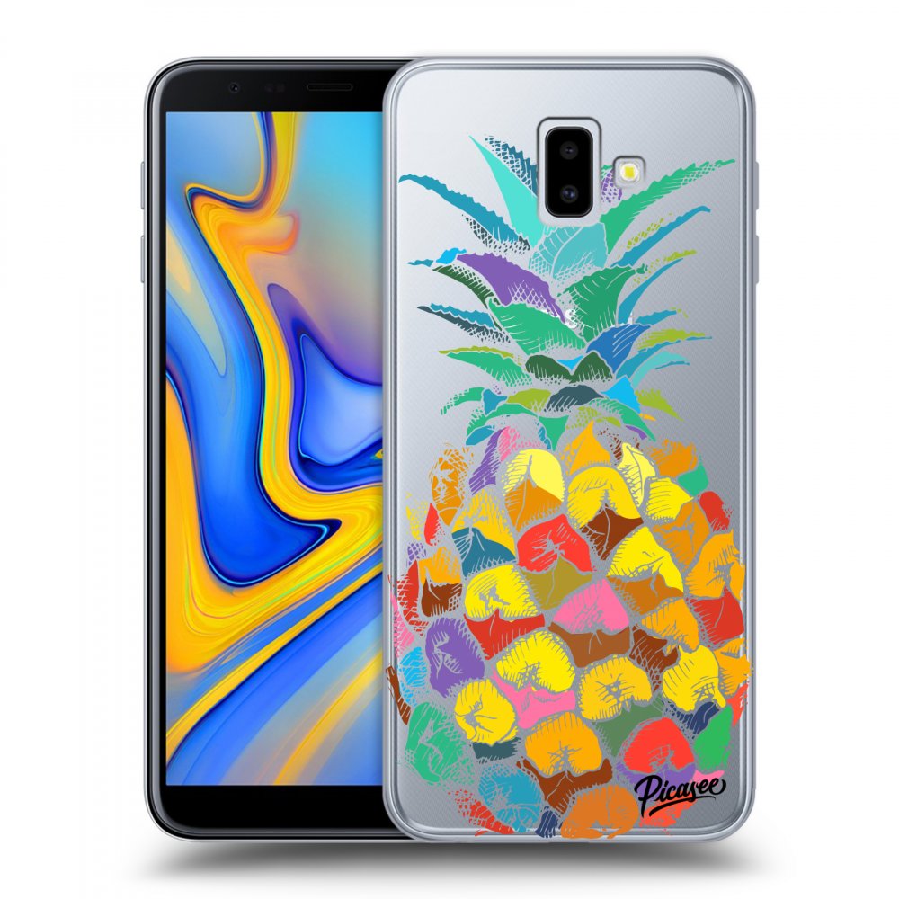 Picasee Samsung Galaxy J6+ J610F Hülle - Transparentes Silikon - Pineapple