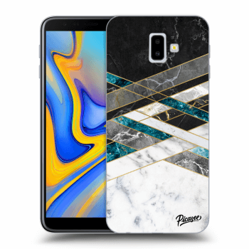 Picasee Samsung Galaxy J6+ J610F Hülle - Transparentes Silikon - Black & White geometry