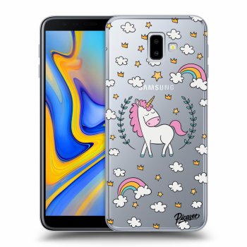 Picasee Samsung Galaxy J6+ J610F Hülle - Transparentes Silikon - Unicorn star heaven