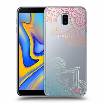 Picasee Samsung Galaxy J6+ J610F Hülle - Transparentes Silikon - Flowers pattern
