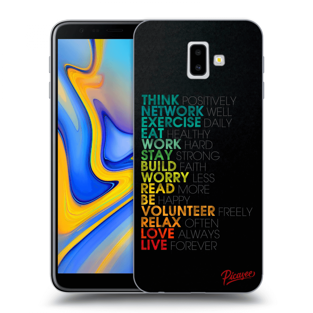 Picasee Samsung Galaxy J6+ J610F Hülle - Transparentes Silikon - Motto life