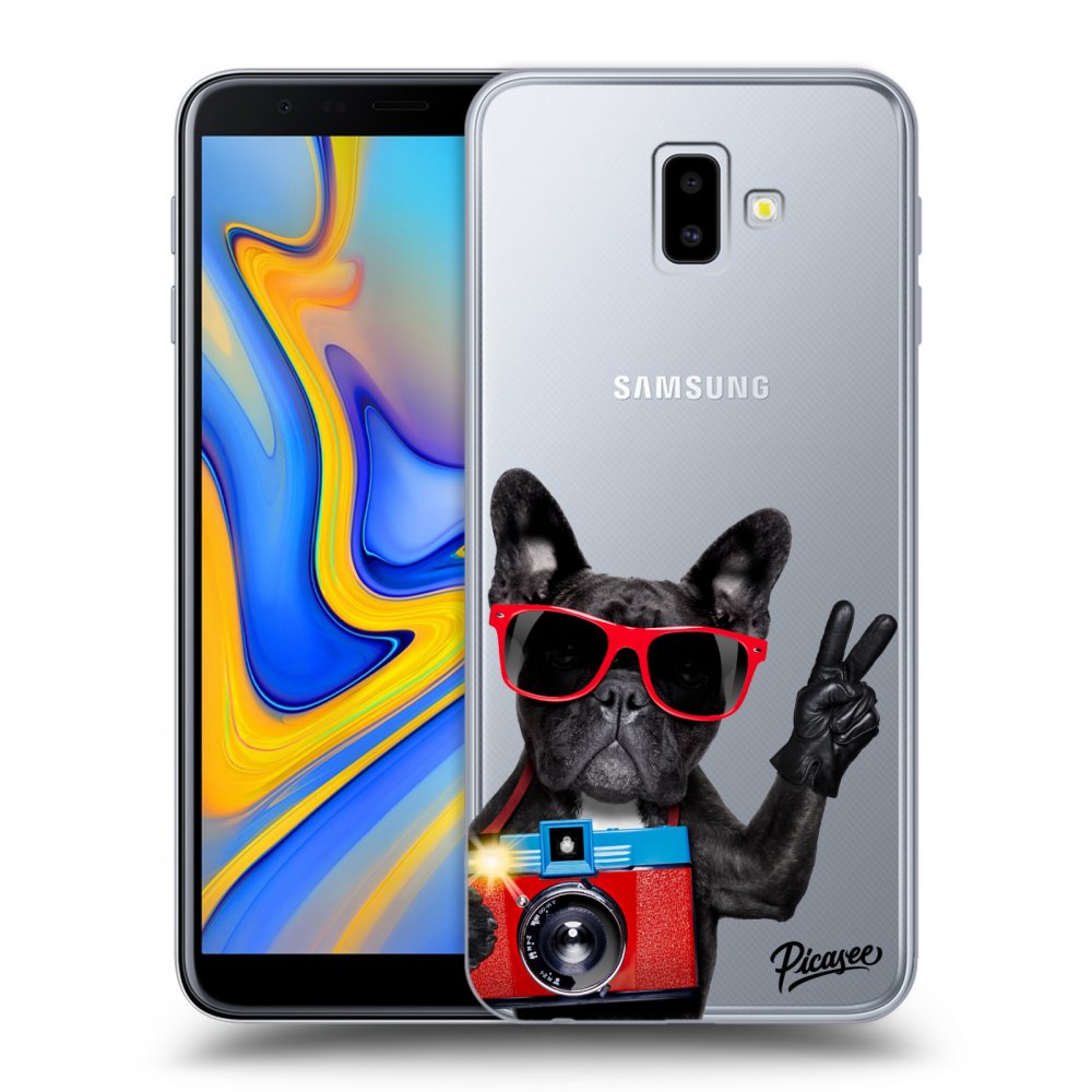 Picasee Samsung Galaxy J6+ J610F Hülle - Transparentes Silikon - French Bulldog