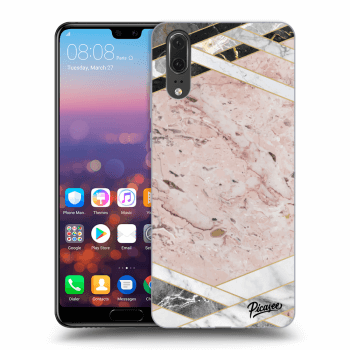 Hülle für Huawei P20 - Pink geometry
