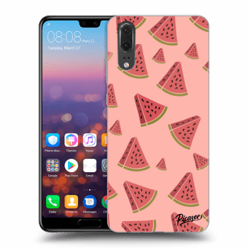 Picasee Huawei P20 Hülle - Schwarzes Silikon - Watermelon