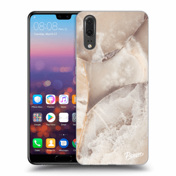 Hülle für Huawei P20 - Cream marble